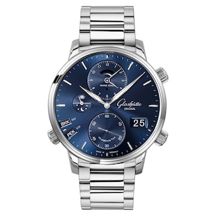 Glashutte Original Senator Cosmopolite 44mm Mens Watch Blue