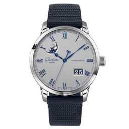 17140503 - Senator Excellence Panorama Date Moon Phase 40mm Mens Watch Grey