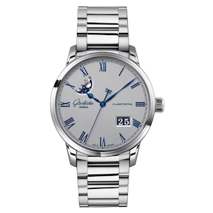 Glashutte Original Senator Excellence Panorama Date Moon Phase 40mm Mens Watch Grey