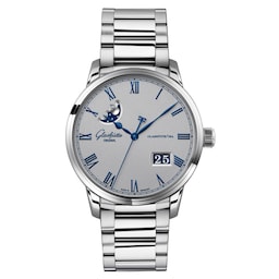 17140504 - Senator Excellence Panorama Date Moon Phase 40mm Mens Watch Grey