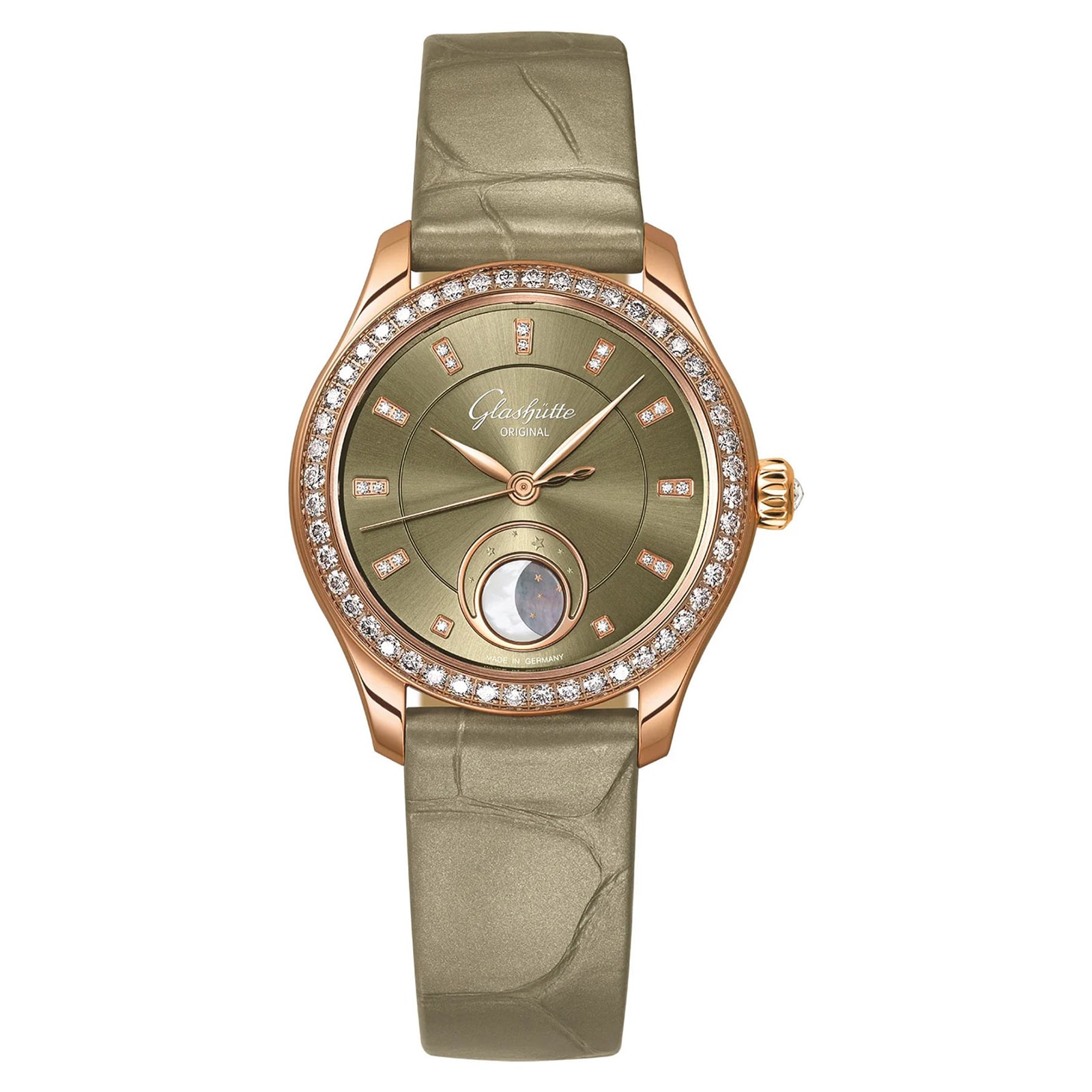 Glashutte Original Serenade Luna 32.5mm Ladies Watch Green