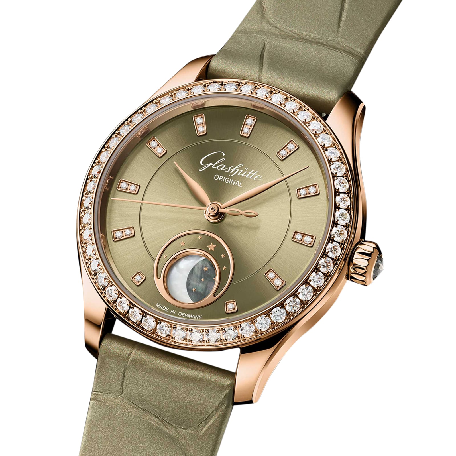 Glashutte Original Serenade Luna 32.5mm Ladies Watch Green