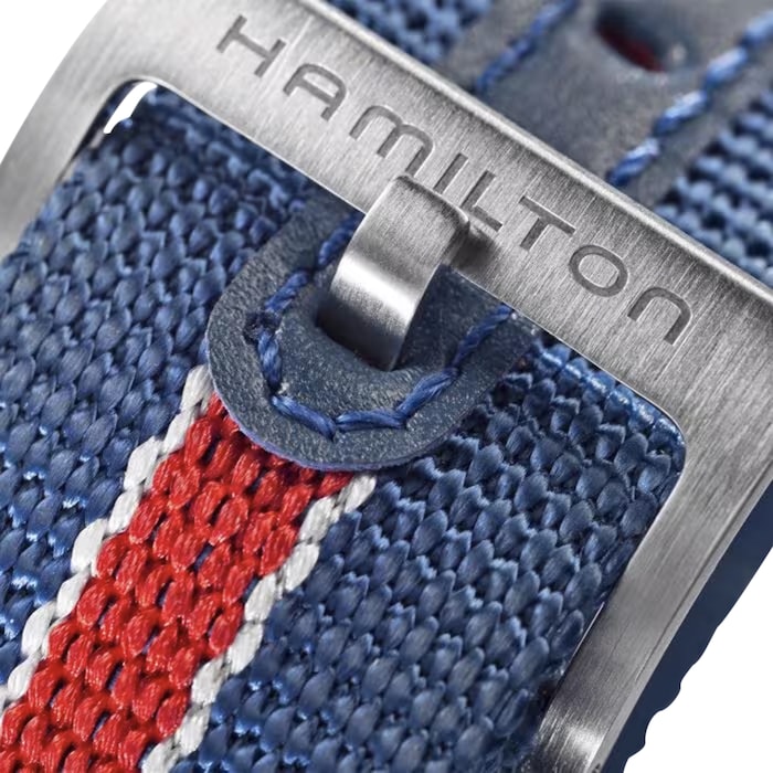 Hamilton American Classic Pan Europ Day Date Auto 42mm Mens Watch Blue Interchangeable strap
