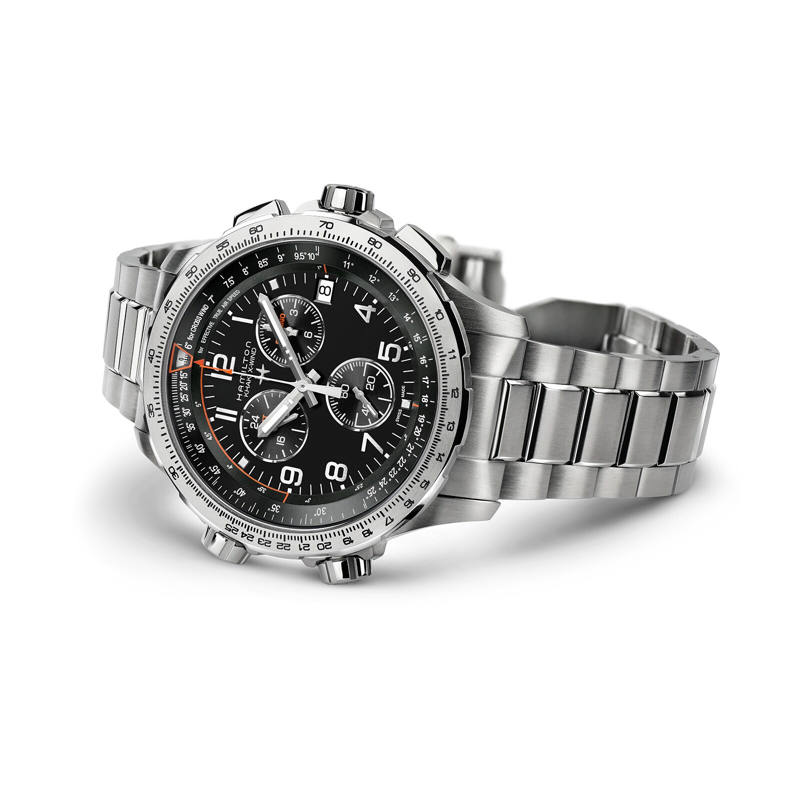 Hamilton Khaki Aviation X-Wind GMT Chrono Quartz 46mm Mens Watch