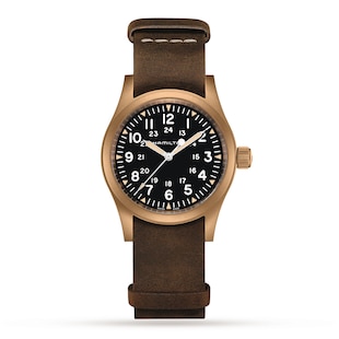 Hamilton Khaki Field Mechanical Bronze 38mm Mens Watch Black