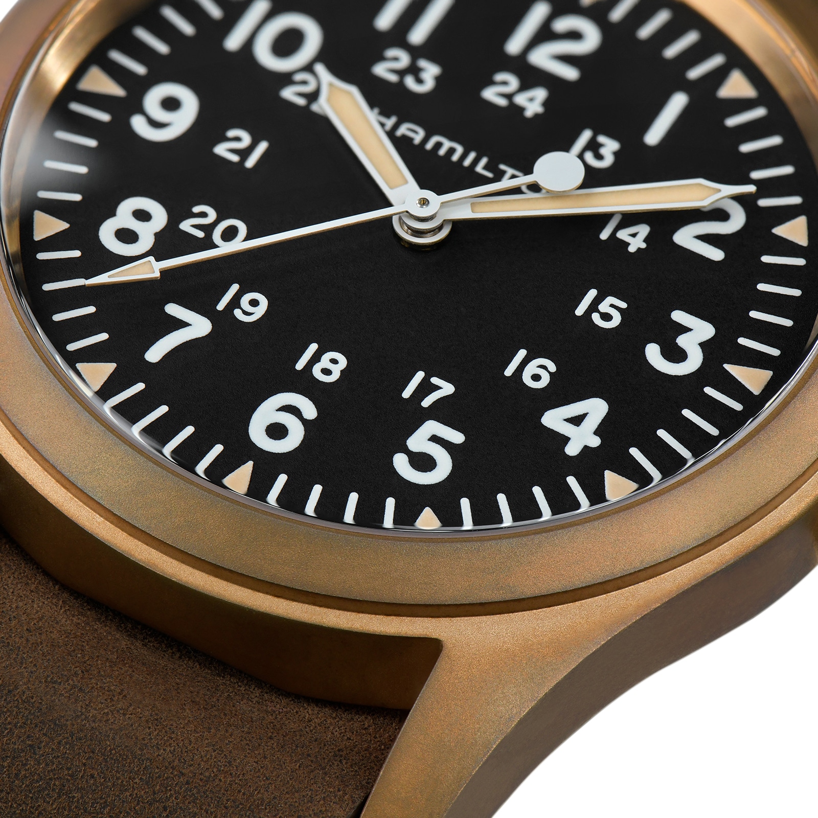 Hamilton Khaki Field Mechanical Bronze 38mm Mens Watch Black