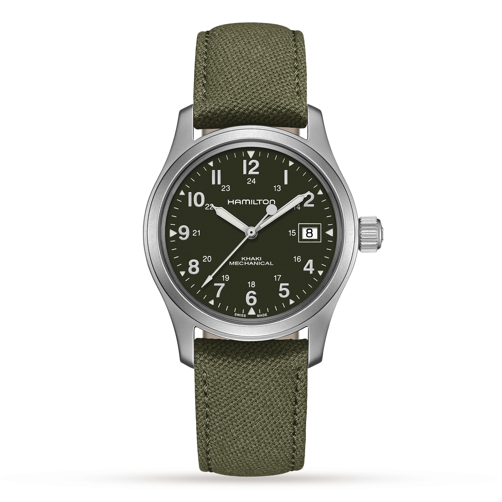 Hamilton Khaki Field Mechanical 38mm Mens Watch Green H69439363