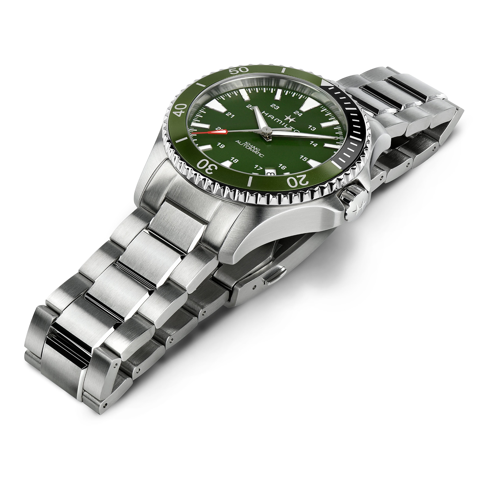 Hamilton Khaki Navy Scuba Auto 40mm Mens Watch Green