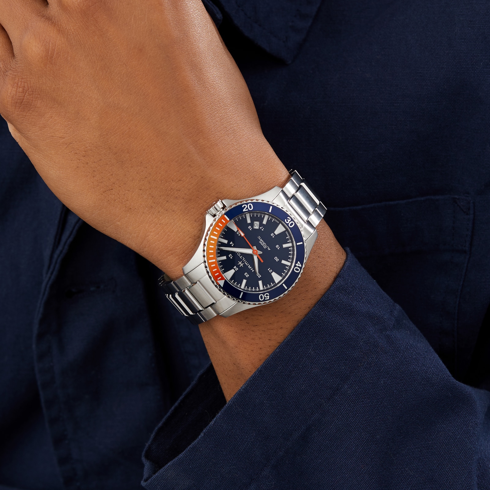 Hamilton Khaki Navy Scuba Auto 40mm Mens Watch Blue H82365141 | Goldsmiths