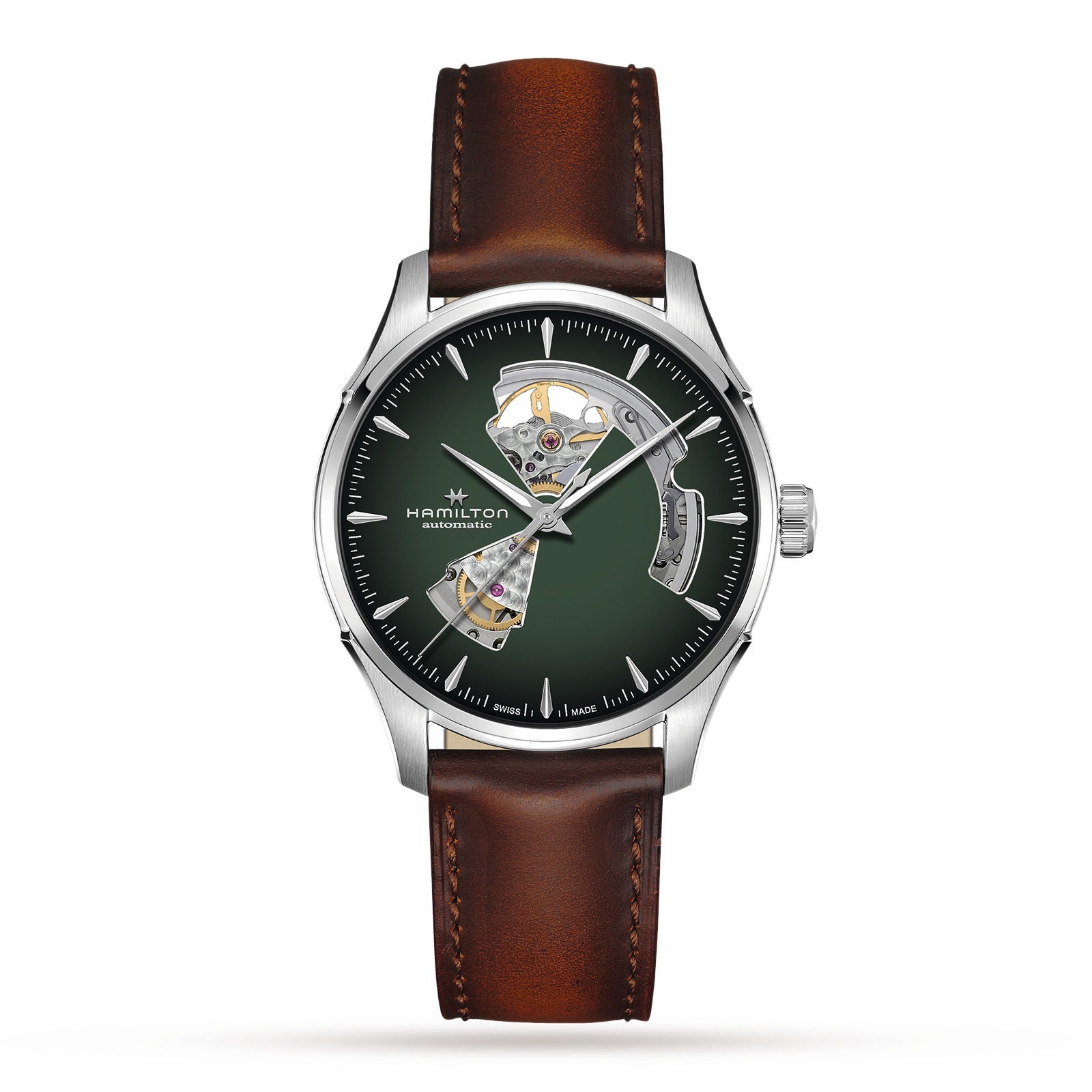 Hamilton Jazzmaster Open Heart 40mm Mens Watch Green