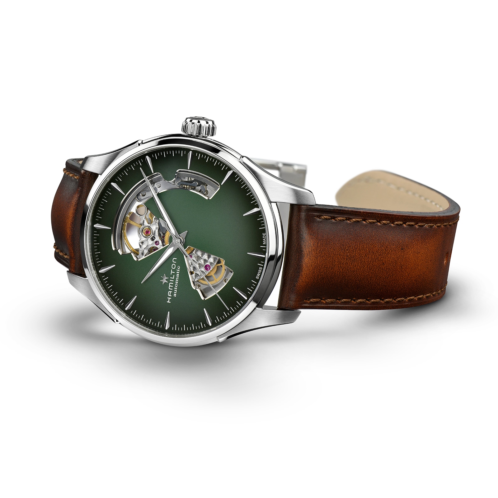 Hamilton Jazzmaster Open Heart 40mm Mens Watch Green