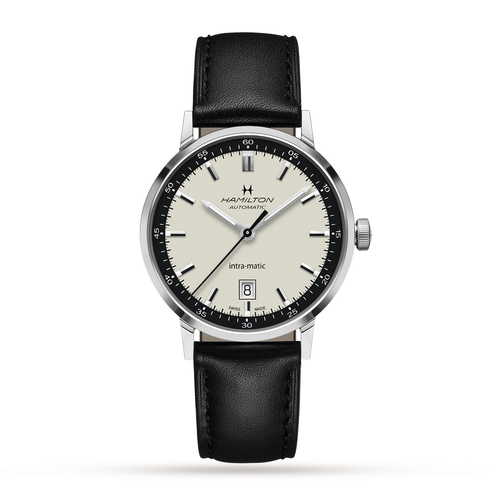 Hamilton American Classic Intra-matic Auto 40mm Mens Watch Cream Hamilton American Classic Intra-matic Auto 40mm Mens Watch Cream