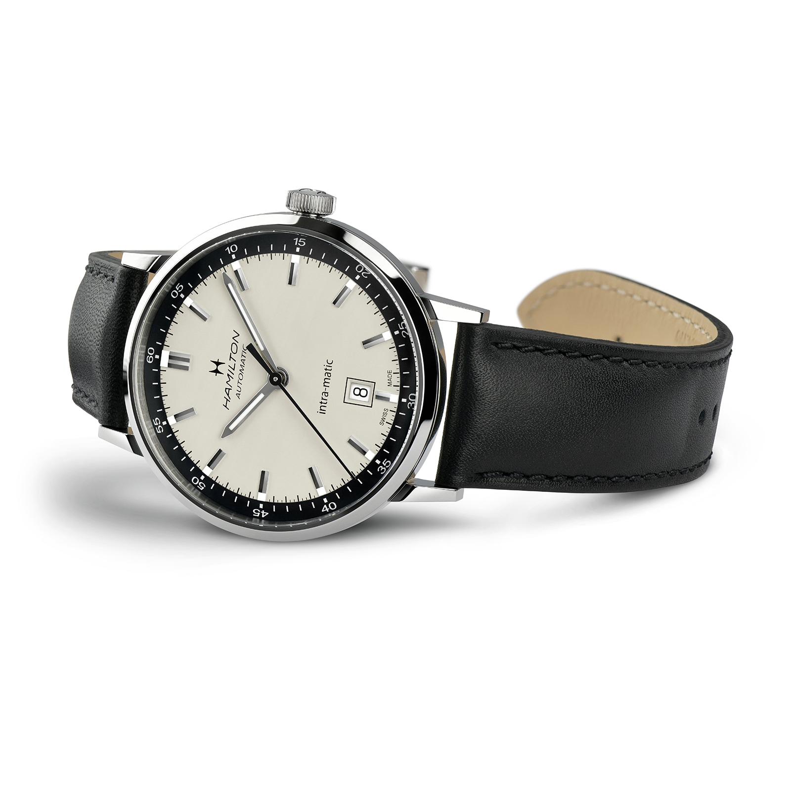 Hamilton American Classic Intra-matic Auto 40mm Mens Watch Cream Hamilton American Classic Intra-matic Auto 40mm Mens Watch Cream
