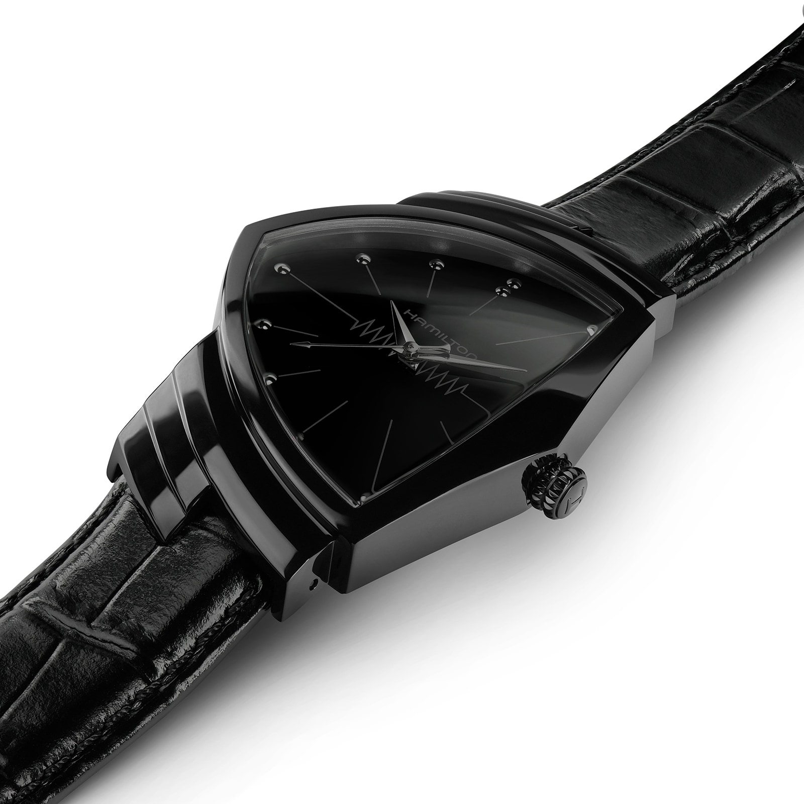 Hamilton Ventura Quartz 32.3mm x 50.3mm Mens Watch Black Hamilton Ventura Quartz 32.3mm x 50.3mm Mens Watch Black