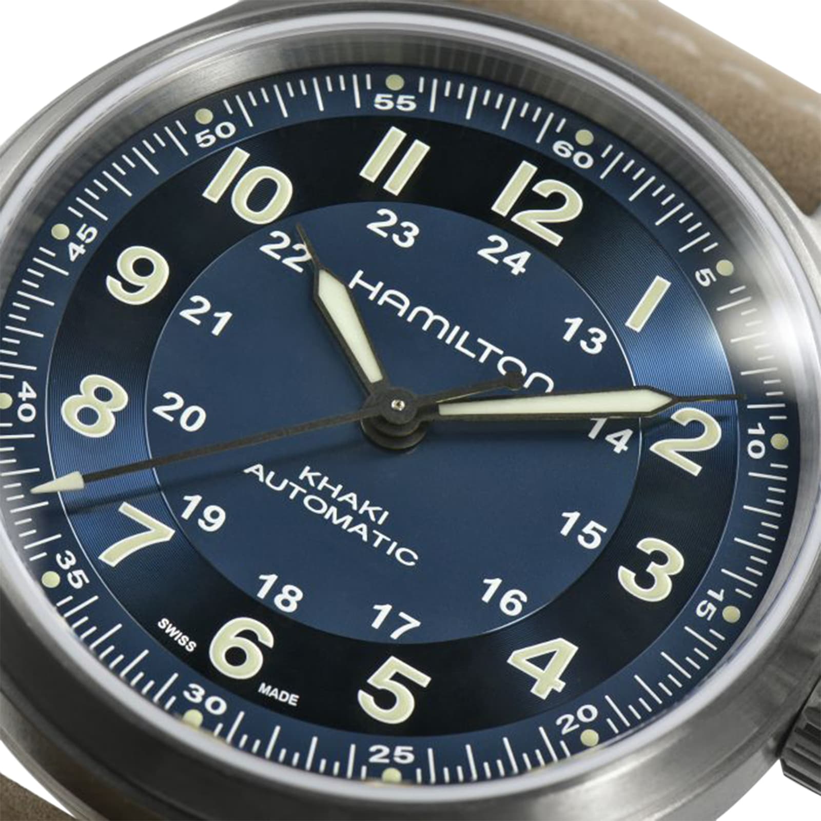 Hamilton khaki clearance field blue dial