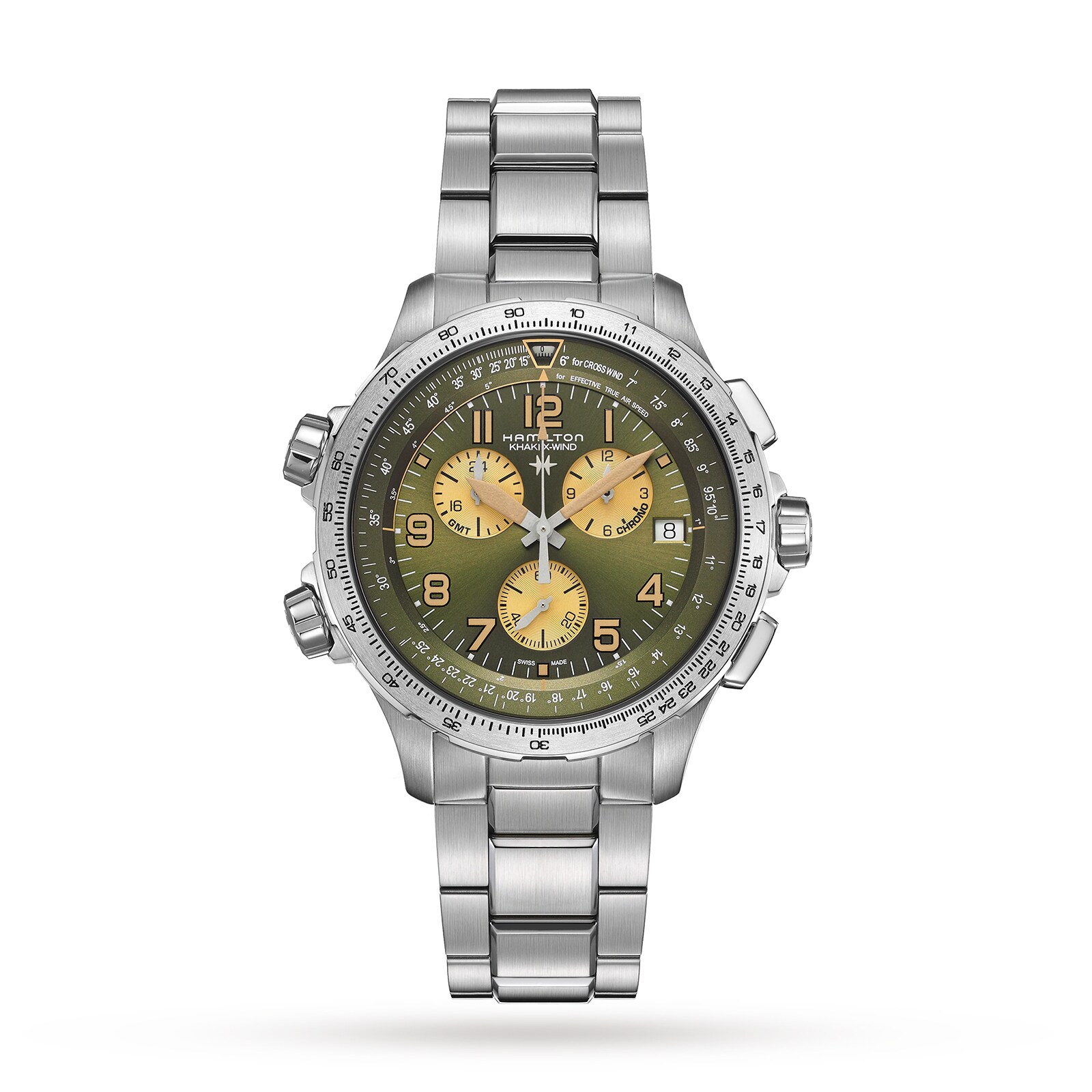Hamilton Khaki Aviation X-Wind GMT Chrono Quartz 46mm Mens Watch Hamilton Khaki Aviation X-Wind GMT Chrono Quartz 46mm Mens Watch