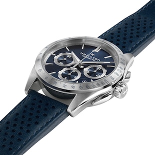 Hamilton Jazzmaster Performer Automatic Chronograph 42mm Mens Watch Blue