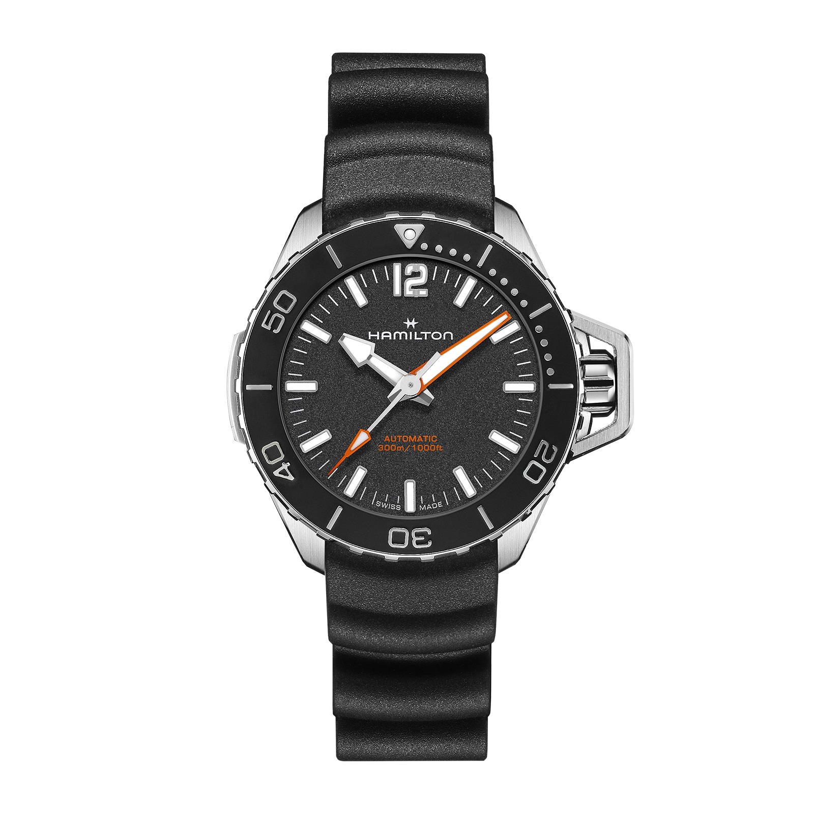 Hamilton Khaki Navy Frogman Auto 41mm Mens Watch Black