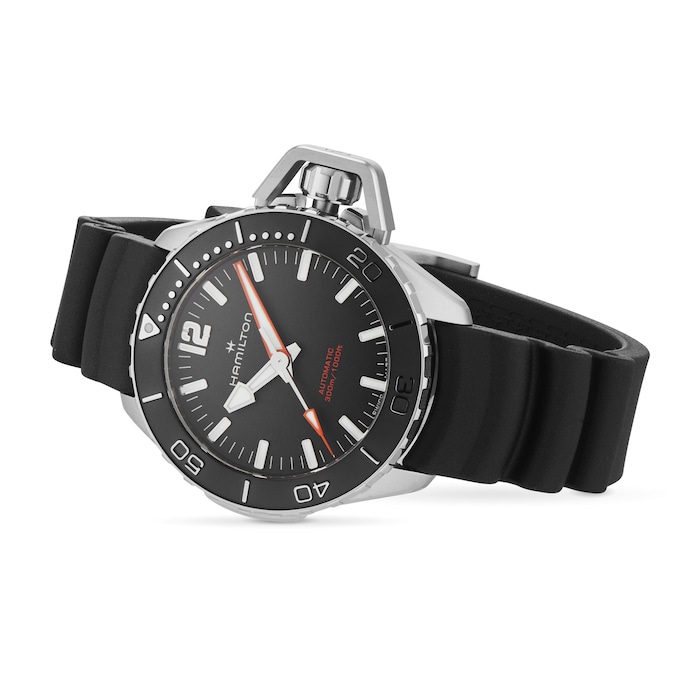 Hamilton Khaki Navy Frogman Auto 41mm Mens Watch Black