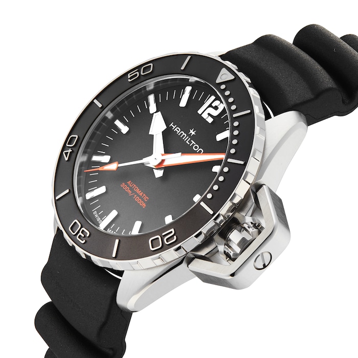 Hamilton Khaki Navy Frogman Auto 41mm Mens Watch Black