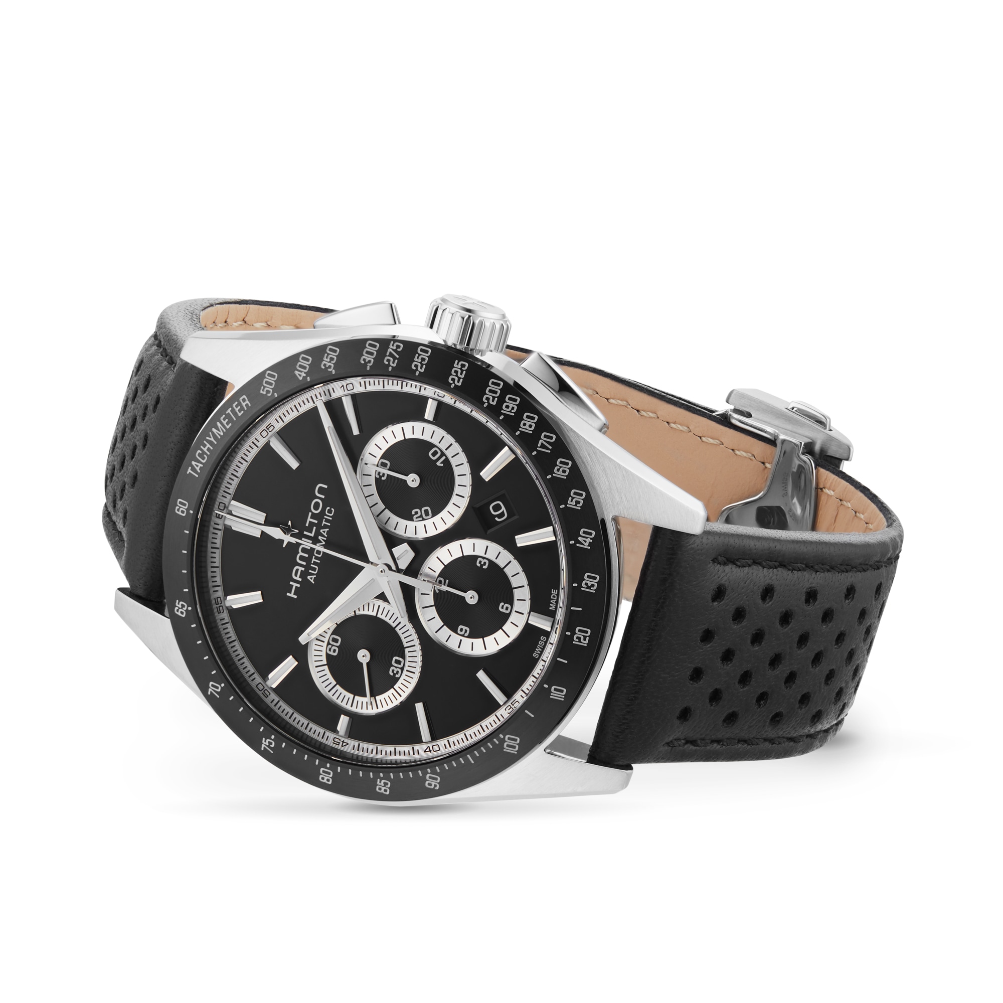 Hamilton Jazzmaster Performer Automatic Chronograph 42mm Mens Watch Black Hamilton Jazzmaster Performer Automatic Chronograph 42mm Mens Watch Black