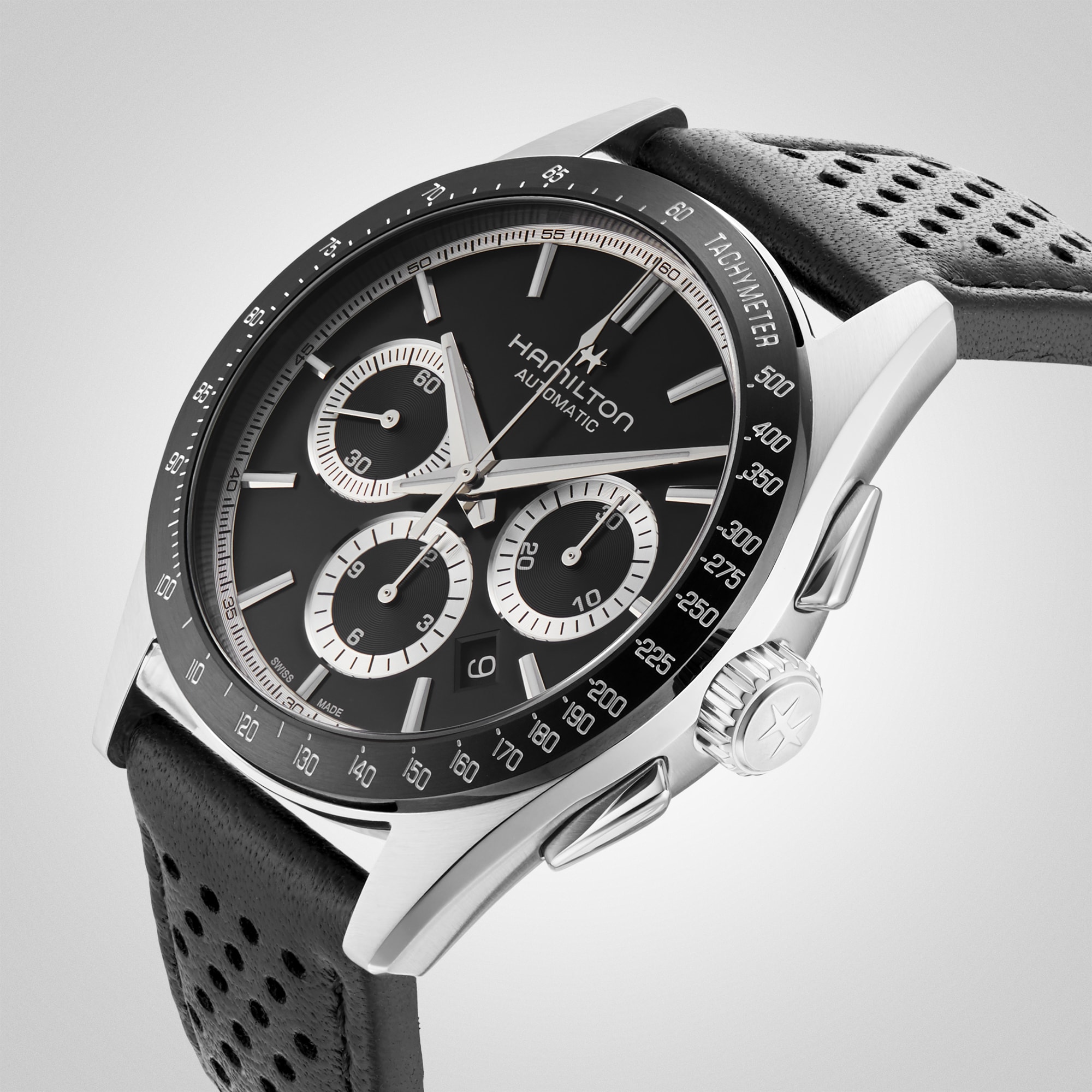 Hamilton Jazzmaster Performer Automatic Chronograph 42mm Mens Watch Black Hamilton Jazzmaster Performer Automatic Chronograph 42mm Mens Watch Black