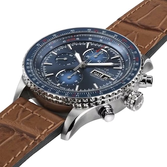 Hamilton Khaki Aviation Converter Automatic Chrono 44mm Mens Watch Blue