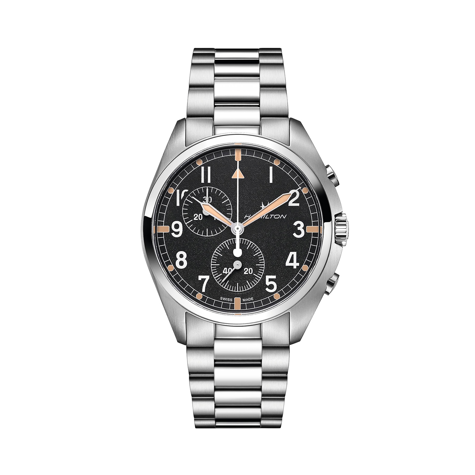 Hamilton Khaki Aviation Pilot Pioneer Chrono Quartz 41mm Mens