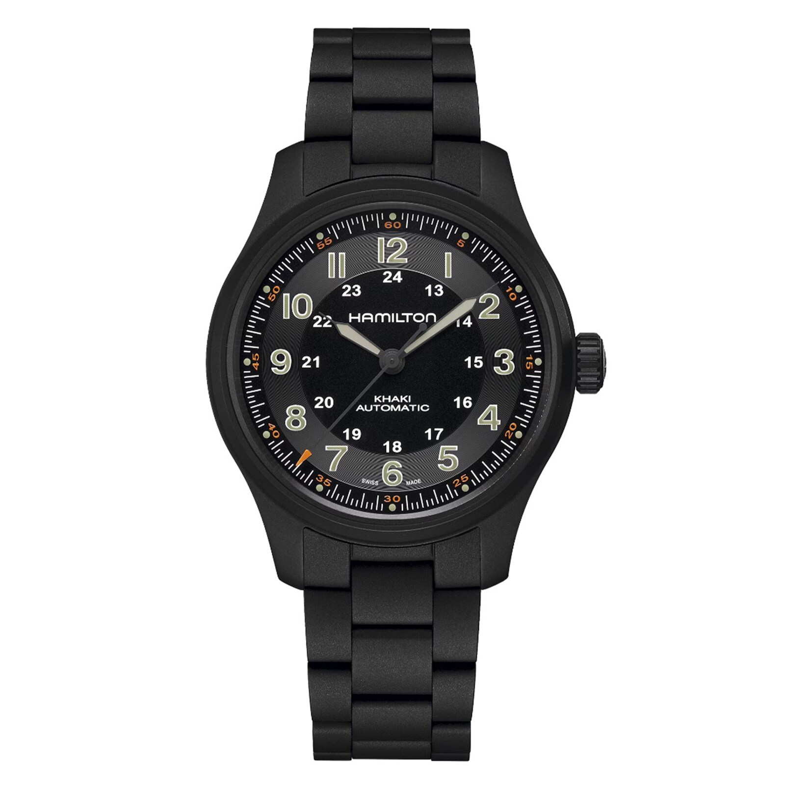 Hamilton Khaki Field Titanium Automatic 42mm Mens Watch Black Hamilton Khaki Field Titanium Automatic 42mm Mens Watch Black