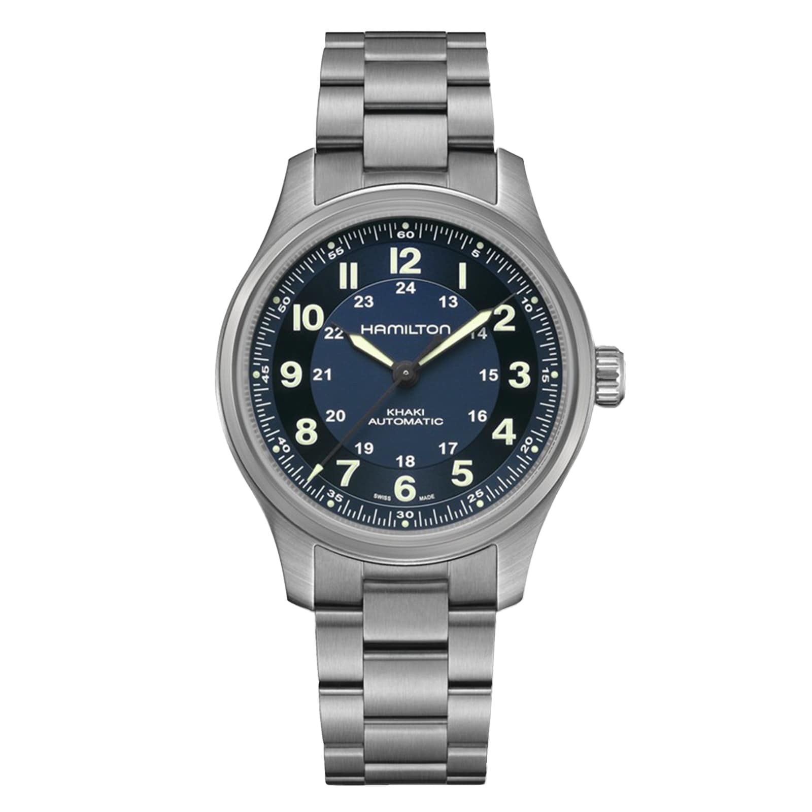 Hamilton Khaki Field Titanium Automatic 42mm Mens Watch Blue Hamilton Khaki Field Titanium Automatic 42mm Mens Watch Blue