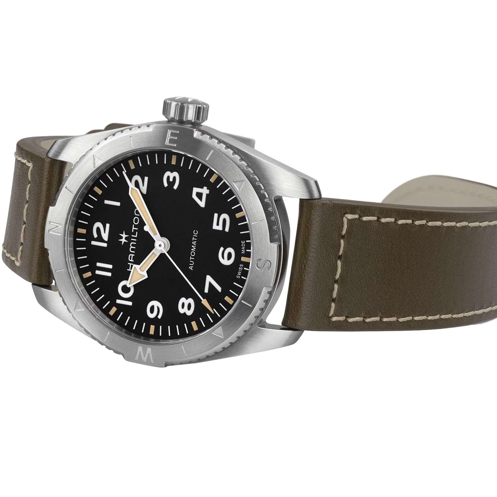 Hamilton Khaki Field Expedition Automatic 37mm Mens Watch Black Leather