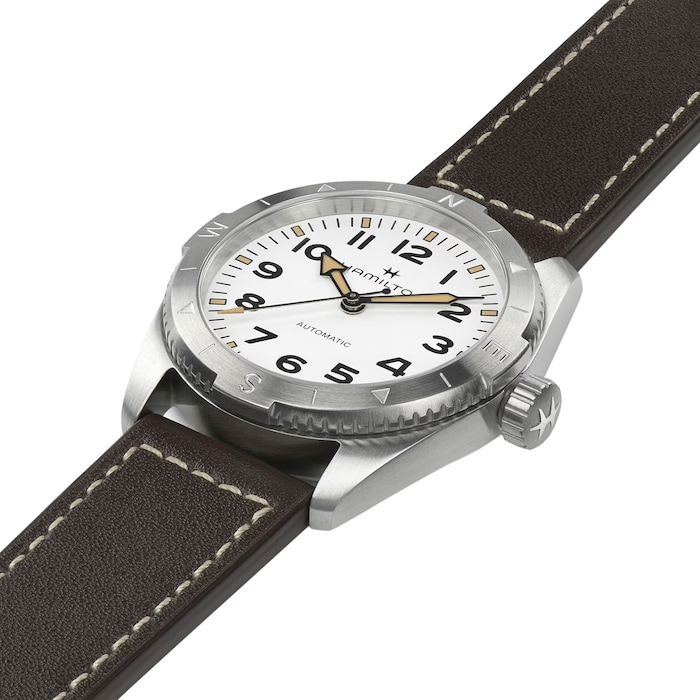 Hamilton Khaki Field Expedition Automatic 37mm Mens Watch White