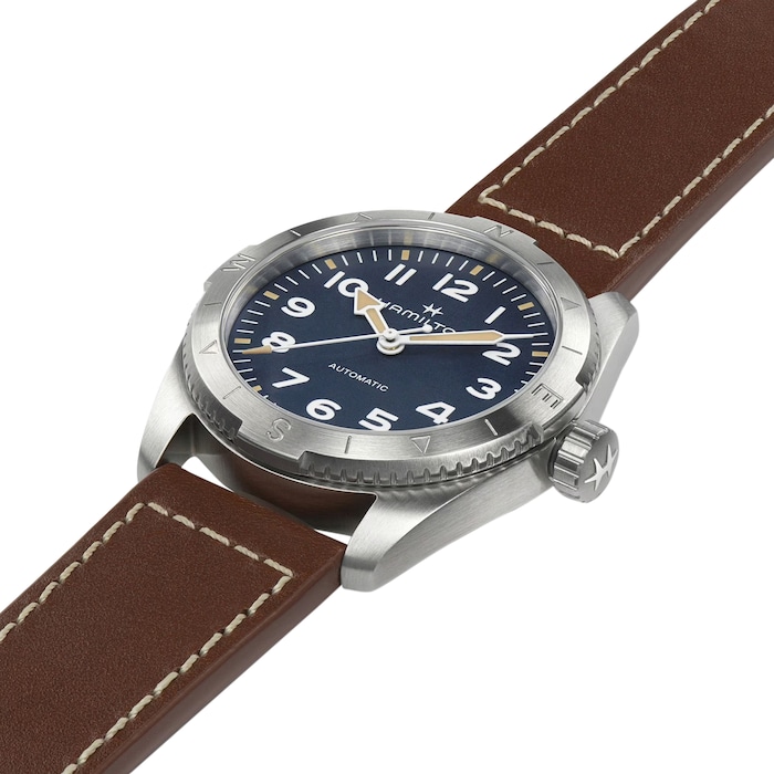 Hamilton Khaki Field  Expedition Automatic 37mm Mens Watch Blue