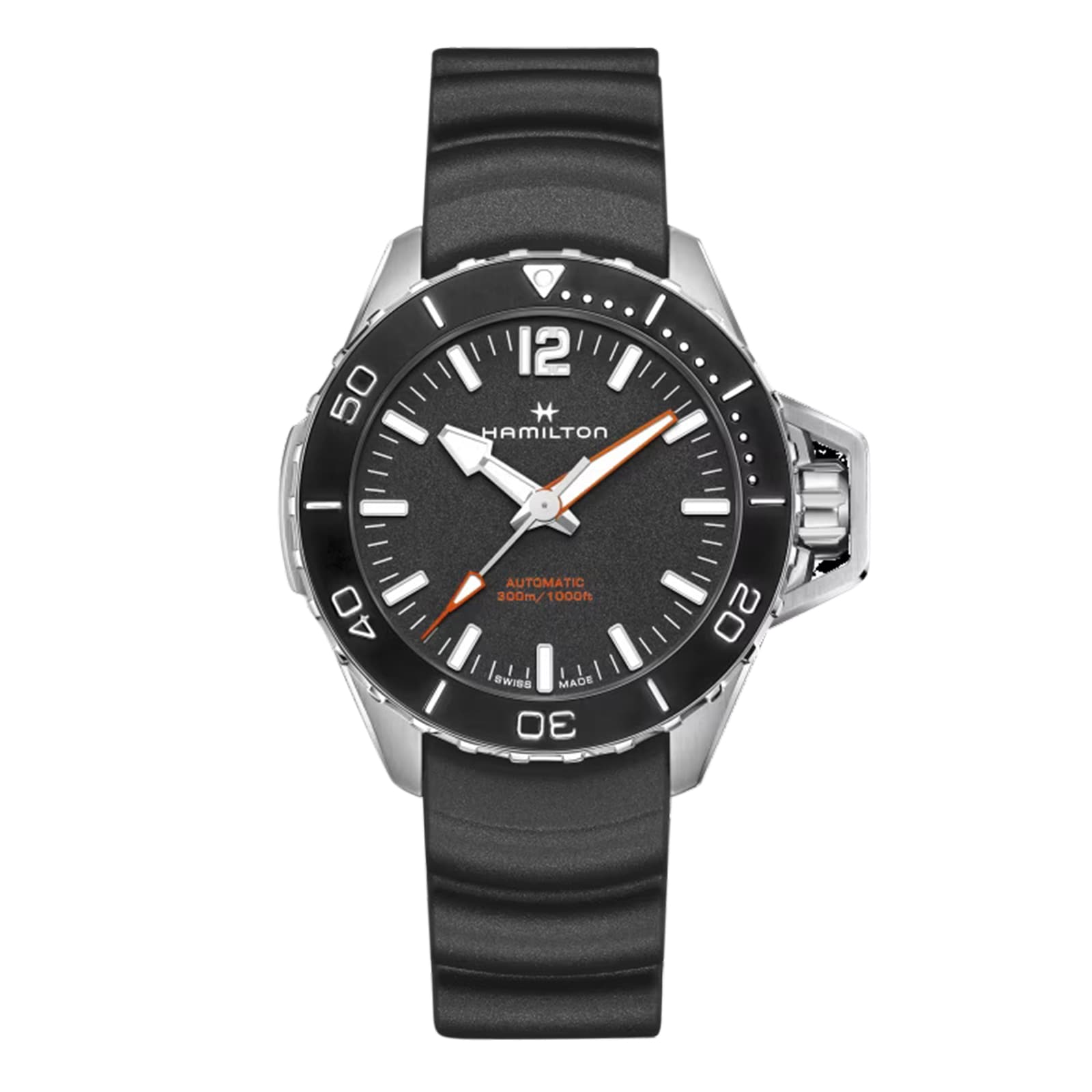 Hamilton Khakhi Navy Frogman 46mm Auto Mens Watch Black H77825330 ...