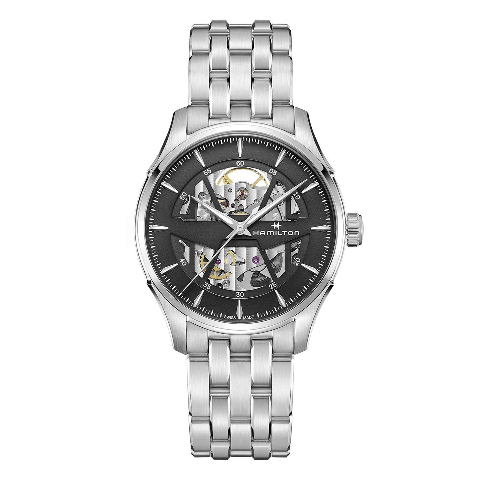 Hamilton Jazzmaster Skeleton Auto 40mm Mens Watch Grey