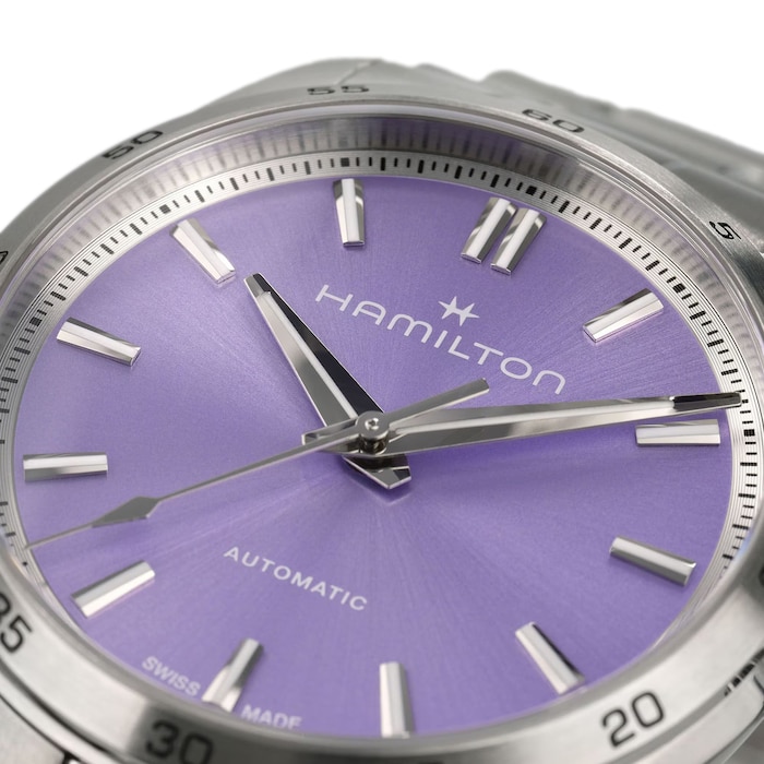 Hamilton Jazzmaster Performer Automatic 34mm Ladies Watch Purple