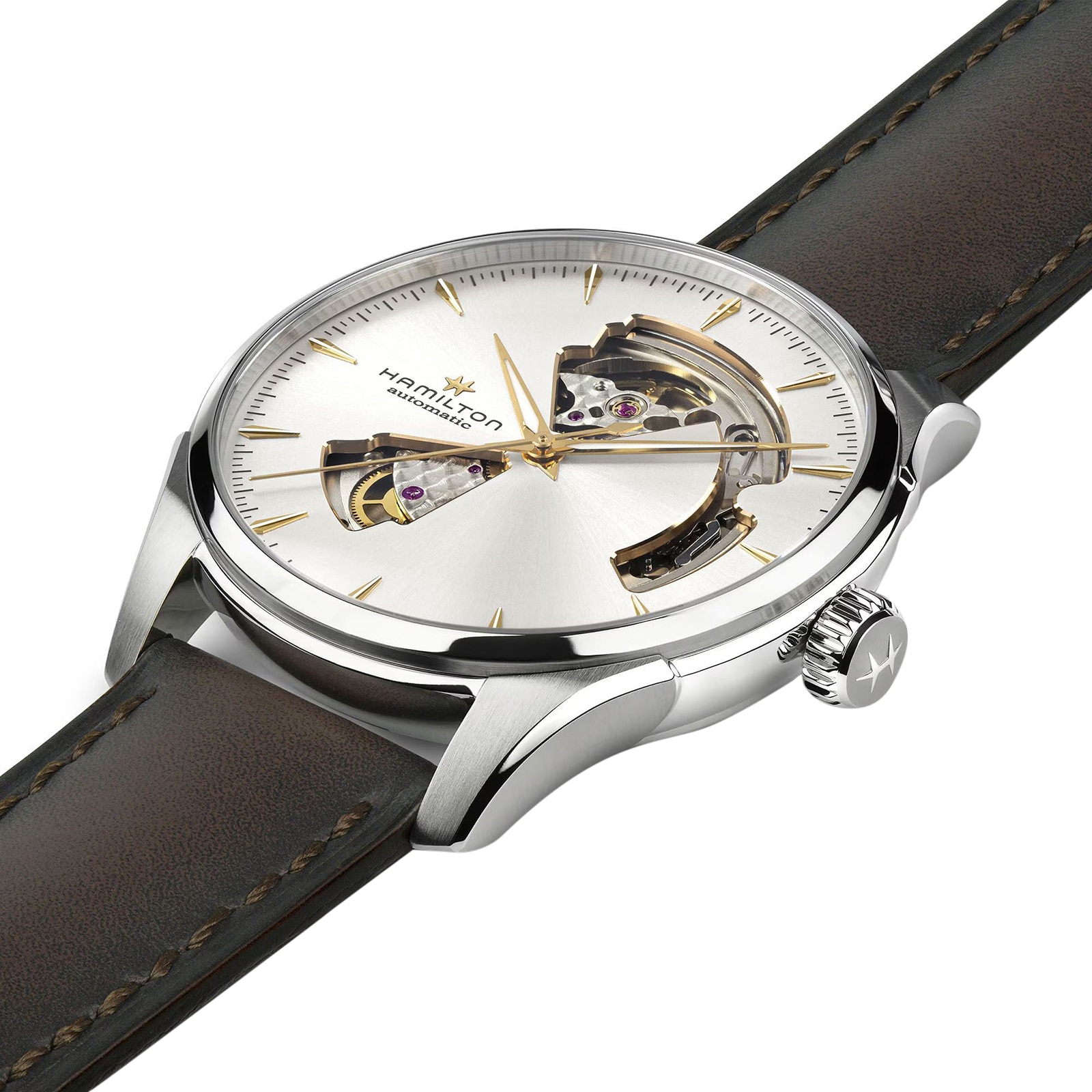 Hamilton Jazzmaster Open Heart Auto 40mm Mens Watch Silver Hamilton Jazzmaster Open Heart Auto 40mm Mens Watch Silver
