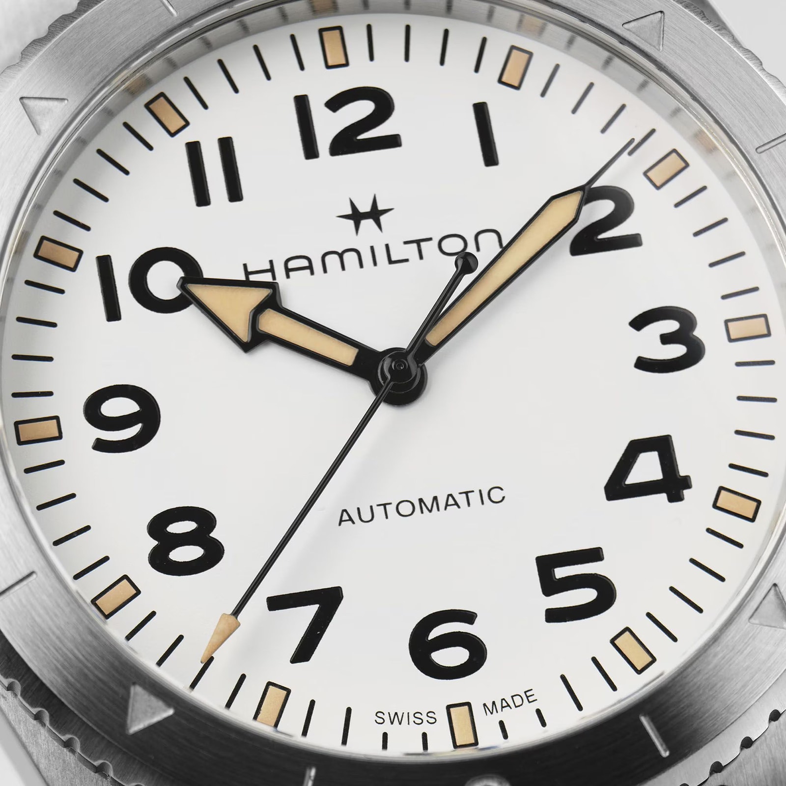 Hamilton Khaki Field Expedition Auto 41mm Mens Watch White Dial Stainless Steel