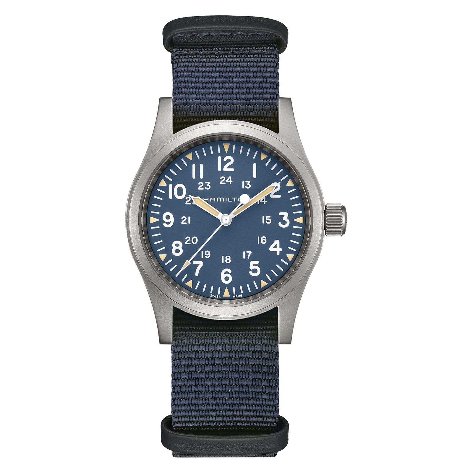 Khaki Field Mechanical 38mm Mens Watch Blue