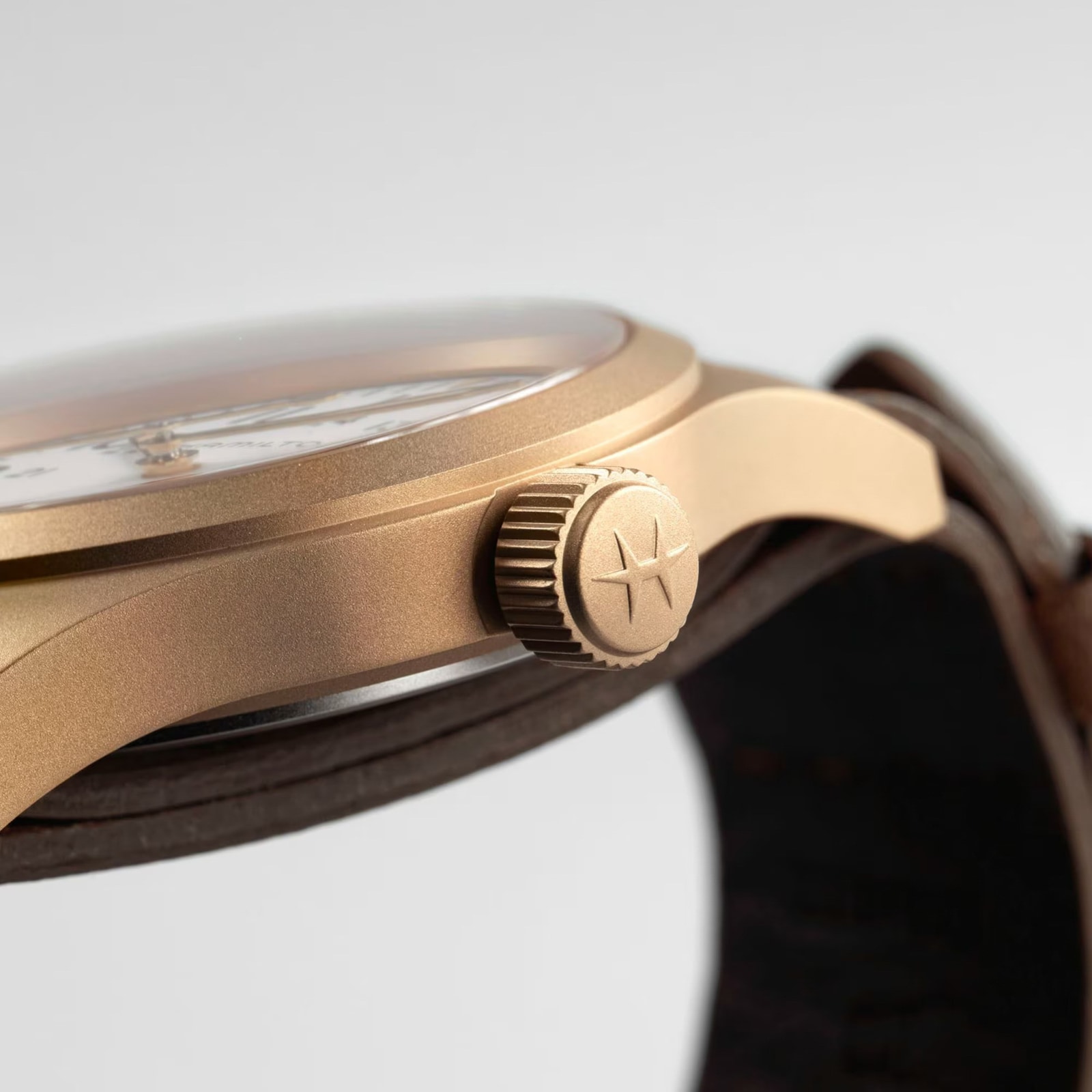 Hamilton Khaki Field Mechanical Bronze 38mm Mens Watch White