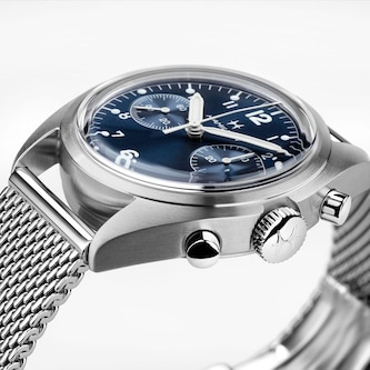 Hamilton Khaki Aviation Pilot Pioneer Mechanical Chrono 40mm Unisex Watch Stainless Steel
