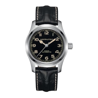 Hamilton Khaki Field Murph Automatic 42mm Unisex Watch Black Leather Strap and Bracelet Box Set