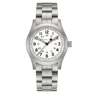 Hamilton Khaki Field Mechanical 42mm Mens Watch White