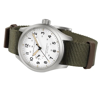 Hamilton Khaki Field Mechanical 40mm Mens Watch White Hamilton Khaki Field Mechanical 40mm Mens Watch White