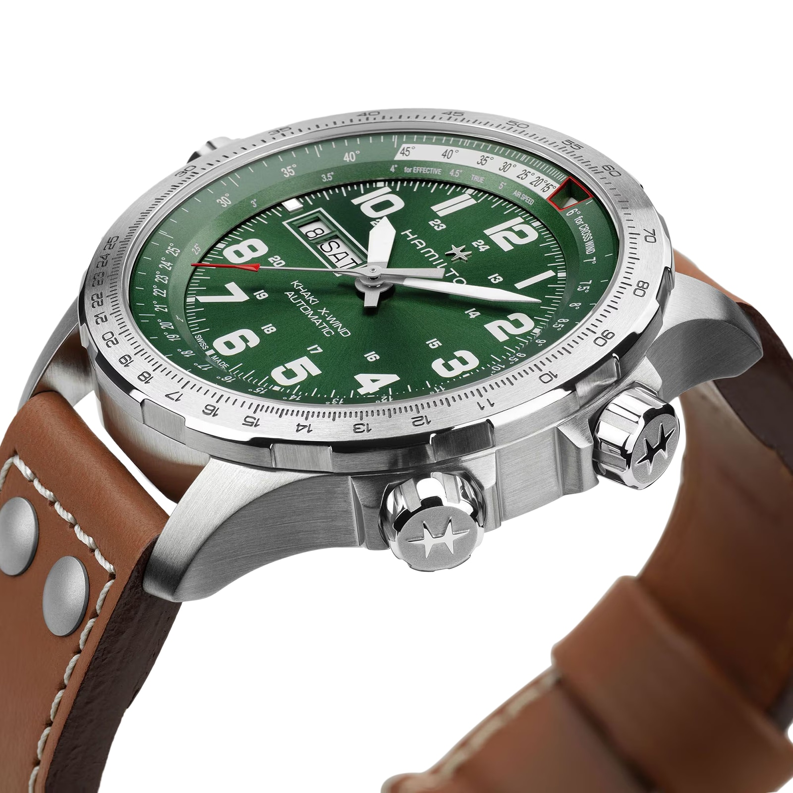 Hamilton Khaki Aviation Automatic 45mm Mens Watch Green H77735560