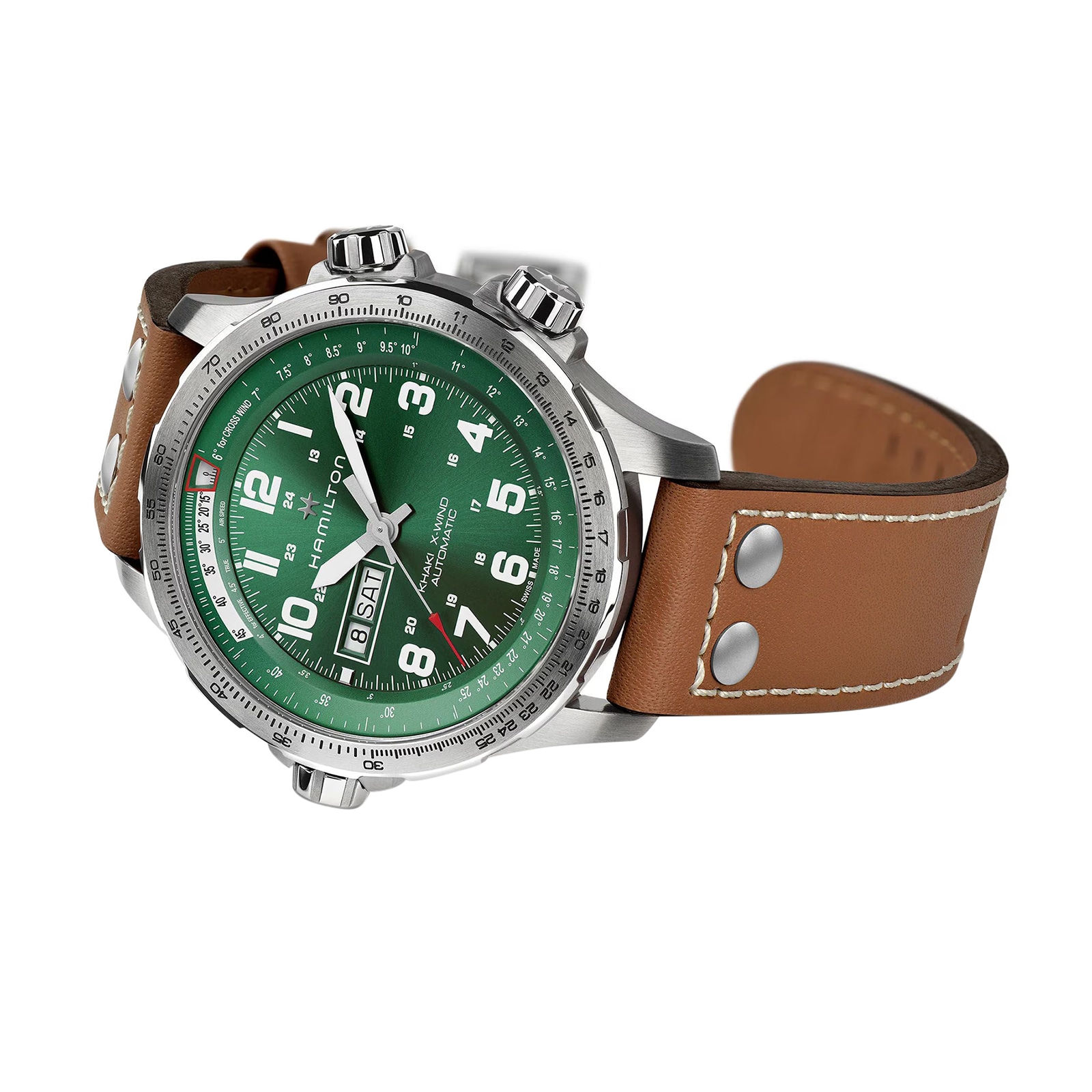 Hamilton Khaki Aviation Automatic 45mm Mens Watch Green H77735560