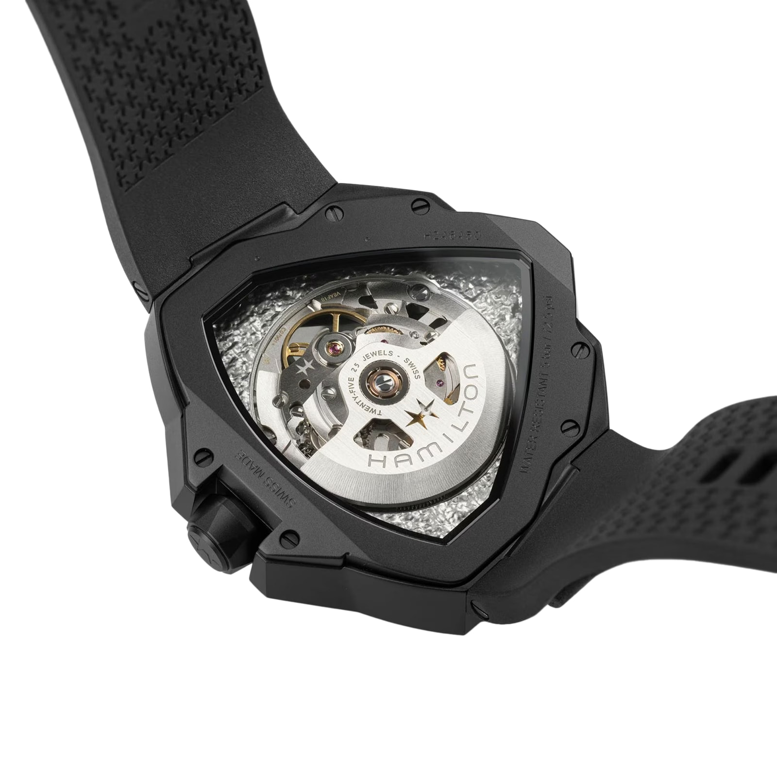 Hamilton Ventura Edge Skeleton 51mm x 47mm Mens Watch Black Hamilton Ventura Edge Skeleton 51mm x 47mm Mens Watch Black