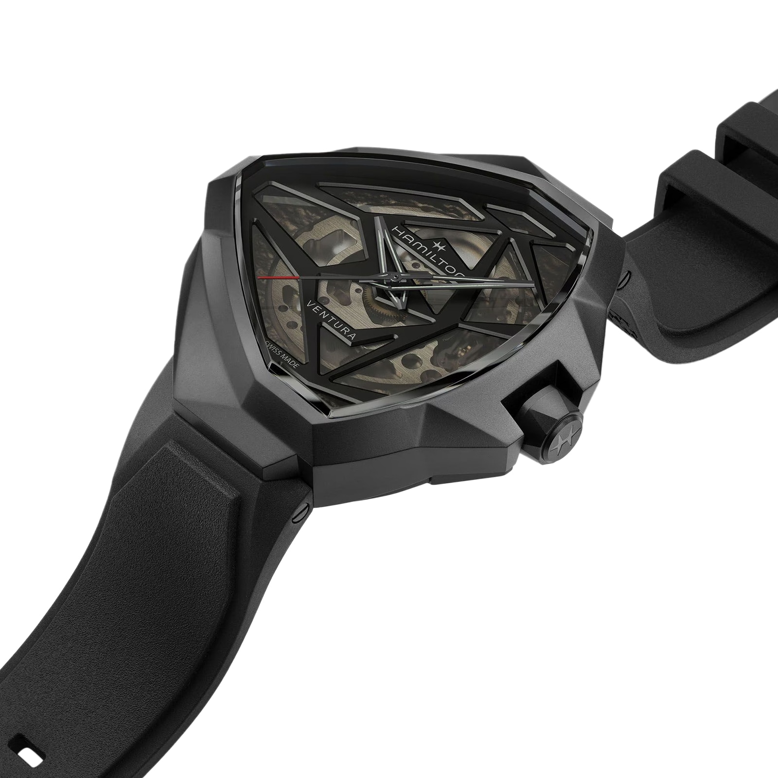 Hamilton Ventura Edge Skeleton 51mm x 47mm Mens Watch Black Hamilton Ventura Edge Skeleton 51mm x 47mm Mens Watch Black