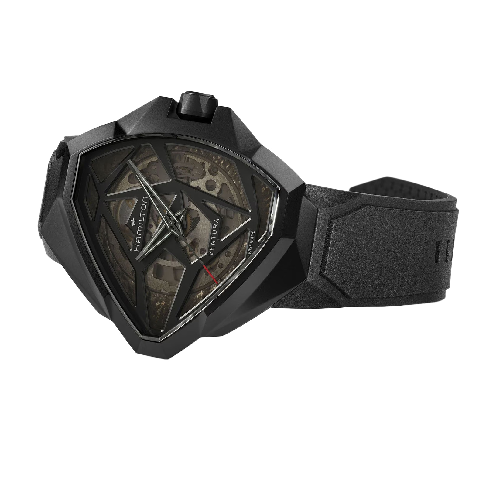 Hamilton Ventura Edge Skeleton 51mm x 47mm Mens Watch Black Hamilton Ventura Edge Skeleton 51mm x 47mm Mens Watch Black