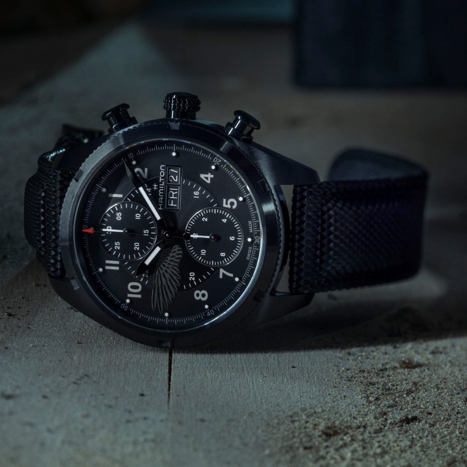 Hamilton Khaki Field Auto Chrono X Resident Evil Requiem Limited Edition 42mm Mens Watch Hamilton Khaki Field Auto Chrono X Resident Evil Requiem Limited Edition 42mm Mens Watch